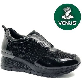 Resim Venüs Orhiş Hakiki Deri Ortopedik Oxford Kadın Aır-flow Taban Klasik Ayakkabı Siyah 