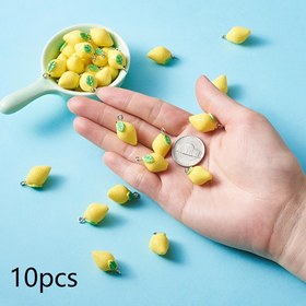 Resim 10 Sevimli Sarı Reçine Limon Meyve Kolye Uçları DIY Takı Yapımı İçin, Kolyeler, Bilezikler, Küpeler ve Anahtarlık Aksesuarları Dahil., Sevimli 