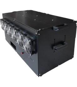 Resim RigBu Kapalı Mining Rig Kasası SK77 Fanlı Hız Ayarlı Siyah 