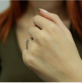 Resim Lova F Renk 0,25 Karat Pırlanta Tektaş Yüzük - 1020109 