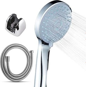 Resim Single El Duşu Başlığı - 150 cm Örgülü Duş Spirali Hortumu (2'li Set) 