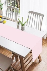 Resim RealHomes Pembe Renkli Dijital Baskılı Dekoratif Özel Tasarım Süet Runner 