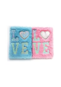 Resim Periboia Love Tasarımlı Peluş Hatıra Defteri Çok Renkli 