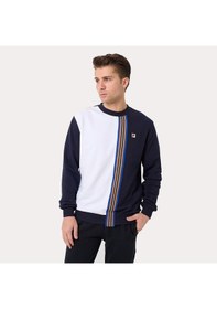 Resim Lacivert Fila Erkek Bisiklet Yaka Sweatshirt Asymmetrical Tm411155 Lacivert 
