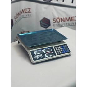 Resim Sönmez Endüstriyel Elektronik Terazi Market Manav Terazi 40 kg Tartım Terazi 