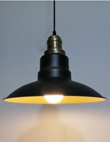 Resim Riolight Retro Siyah Içi Gold Tekli Metal Sarkıt Çap: 30Cm (538287685) 