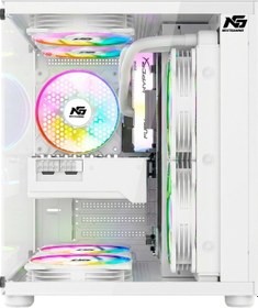 Resim Orion Cube 3x Tuştan Değişen Rgb Fanlı M-atx Boş Bilgisayar Kasası Beyaz 