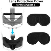 Resim Meta Quest 3 için Toz Geçirmez VR Lens Kapağı - Çizilmeye Karşı Yıkanabilir Polietilen VR Başlık Lens Koruyucu, Tekrar Kullanılabilir, Elektronik Yok - 1 adet Aksesuar 