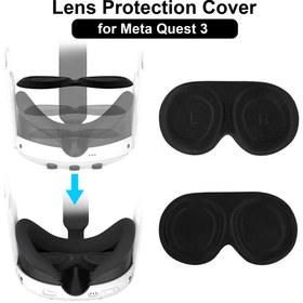 Resim Meta Quest 3 için Toz Geçirmez VR Lens Kapağı - Çizilmeye Karşı Yıkanabilir Polietilen VR Başlık Lens Koruyucu, Tekrar Kullanılabilir, Elektronik Yok - 1 adet Aksesuar 