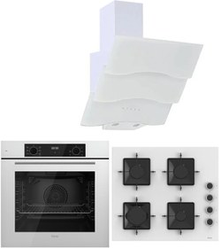 Resim Ferre WHITE PLUS SERİSİ 3LÜ CAM ANKASTRE SET (QBL63CB-SS206-D024) 