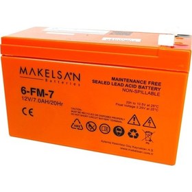 Resim Makelsan 12v 7ah, Bakımsız, Kuru Akü. Ups İçin Uygundur. 