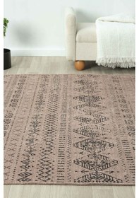 Resim Gaia Bej Halı Yıkanabilir Kaymaz Taban Şönil Kilim Dokuma Pamuk Taban Kilim 10354 Bej 