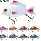 Resim Goture 1pc Gerçekçi Titreşimli Balık Yemi, Yumuşak Reçine Malzemesi ile Benzeri Olmayan Yüzgeçler, Levrek, Alabalık, Kedi Balığı, Tatlı Su ve Tuzlu Su Olta Yemi 