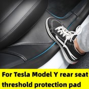 Resim 1 adet/2 adet for TESLA Model Y Arka Koltuk Kapısı Koruma Pedleri ve Arka Koltuk Koruma Pedleri için 