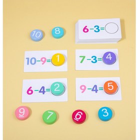 Resim Çocuk Sayı İşlem Kartı Çocuk Sayma Blokları Matematik Toplama ve Çıkarma Zeka Oyuncakları 