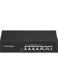 Resim Ods 08ODS 4P2U 4 Port 2 Uplink 60 W Full Poe 10/100 Yönetilemez Switch 