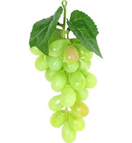 Resim 2li Set Yapay Meyve Yeşil Üzüm Süs Dekoratif Sahte Meyve 15cm 
