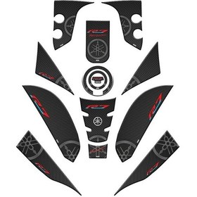 Resim Yamaha R7 2021 - 2022 Uyumlu Full Tank Pad Set 006 