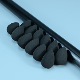 Resim 6'lı/12'li Mini Makyaj Süngeri Seti, Islak ve Kuru Kullanım İçin Uygun, Fondöten, Kapatıcı ve Pudra için Uygundur, Latekssiz, Tüm Açık Bej Tonlarına Uygun 
