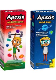 Resim Apexis Multi Vitamin Şurup 150 Ml Balık Yağı 150 