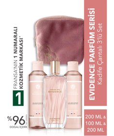 Resim Yves Rocher Evidence Parfüm Serisi Kadife Çantalı 3’lü Set-9916919 