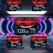 Resim Yüksek Hızlı Micro SD Kart 8GB/16GB/32GB/64GB/128GB, Class 10 TF Bellek Kartı - Tabletler, Kameralar, Telefonlar, Laptoplar, PC'ler ve Oyun Konsolları için - Adaptör Dahil (1 Adet) 