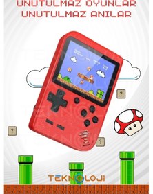 Resim 400 Oyunlu Mini Atari Gameboy Oyun Konsolu Gamebox Kollu Atari 