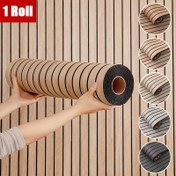 Resim 1 Rulo Kalınlaştırılmış 3D Oluklu Gril Duvar Kağıdı - Yapışkanlı, Su Geçirmez, Temizlemesi Kolay, Çıkarılabilir ve Yapıştırılabilir Tasarım, Duvar ve Zemin Yenileme için Duvar ve Zemin Kaplaması 