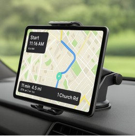 Resim Polhammobile Polham Araç Içi Vantuzlu Torpido ve Cama Yapışan Tablet Tutucu, Teleskopik Tablet Tutucu 