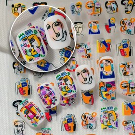 Resim 1 Çin tarzı yüz makyajı basit kalem + grafiti tarzı tırnak sanatı çıkartması, renk, gökkuşağı, çizgiler ve basit çizgiler gibi unsurlarla, kadınlar için kişisel DIY kullanımına uygun, Kendin Yap Tırnak Tasarımı,Yaratıcı Tırnak Dekoru,Minimalist Tırnak Sanatı,Sanatsal Tırnak Çıkartmaları,Kendinden 