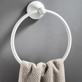 Resim Sanlindou Beyaz Banyo Donanım Aksesuarları Set Pirinç Duş Sabunluk Saç Kuru Tutucu Havlu Demiryolu Bar Robe Kanca Tuvalet Fırçası Rulo Tutucu | Banyo Donanım Setleri (Beyaz) 