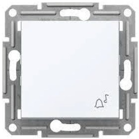 Resim Schneıder - Asfora Beyaz Liht Butonu Zil İşaretli Çerçevesiz 