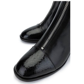 Resim Tamer Tanca Kadın Hakiki Deri Siyah Topuklu Bot 1081 555 Bn Bot Sk24-25 Syh Dr/ptk Bsk Siyah Deri 