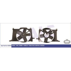 Resim KALE 418700 FAN MOTORU CORSA B 93-00 COMBO 93-00 1.2 1.4 1.4 16V 