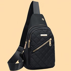 Resim Yeni Nakışlı İplik Göğüs Sırt Çantası Kore Versiyonu Basit Kadın Göğüs Çantası Açık Hava Rahat Çapraz Çanta [Zipper Yönü Rastgele] 
