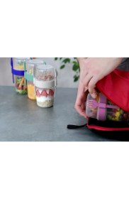 Resim Dev Boy 4 'lü Set Meyveli Yoğurt Kabı - Yemek Saklama ve Müsli Kabı 7169611 