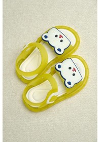 Resim Eva Işıklı Kaydırmaz Tabanlı Figürlü Unisex Çocuk Sandalet Terlik 001 