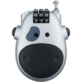 Resim Şifreli Kask Asma Tel Kilidi Bisiklet Scooter Çanta İnek Figürlü Kilit 