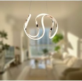 Resim TT AYDINLATMA TT306-35-FSR TT Aydınlatma (Sarı Işık) Kavis Modeli Fransız Sarı Kaplama Led Avize Rosegold 35 x 35 