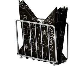 Resim Edora Home Gümüş Masa Üstü Metal Paslanmaz Kafesli Peçetelik - Lüks Sunum, Dekoratif 