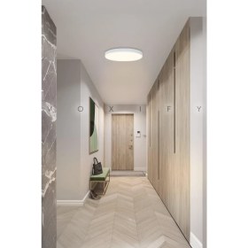 Resim Voxify 24W Büyük Boy Tavana Sıfır LED Plofonyer Avize Armatür Banyo Tuvalet Balkon Lambası Armatürü Beyaz Işık 