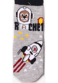 Resim Katamino Breeze Erkek Çocuk Soket Çorap Astronot Köpek Gri (1-2-7-8 Yaş) 