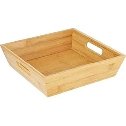Resim Bambu Lüx Kare Büyük Ekmeklik-Meyvelik 25CM, Bambu Ekmeklik Kare Büyük Boy 25CM 