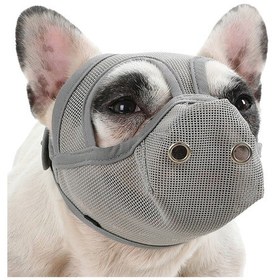 Resim Kısa Burunlu Köpekler İçin Köpek Namlu Nefes Alabilir Ağızlık M Gri 