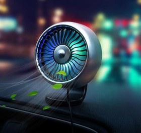 Resim Valkyrie RGB Işıklı USB Araç Masa Fanı 12V 24V Uyumlu 3 Mod 