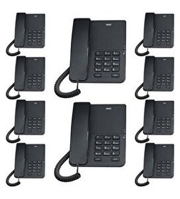 Resim Karel TM140 Analog Siyah Masaüstü Telefon 10 Adet 