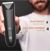 Resim Challenger Siyah Erkek Vucut Tirasi Makinesi Elektrikli Sac Ve Ic Camasiri Tirasi Seramik Bicakli Hijyen Makinesi Tam Vucut Guzelligi 