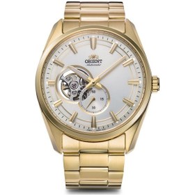 Resim Orient Ra-ar0007s10b Kurotomatik Çelik Altın Rengi Beyaz Kadran Open Heart 41 Mm Erkek Kol Saati 