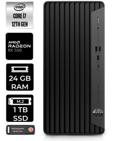 Resim HP PRO TOWER 400 G9 E6U3M9EA223 i7 12700 24GB RAM 1TB SSD RX550 4GB W11H MASAÜSTÜ BİLGİSAYAR 