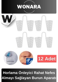 Resim Premium Horlama Önleyici Rahat Nefes Almayı Sağlayan Uyku Kalitesini Artırıcı Burun Aparatı 12 Adet 